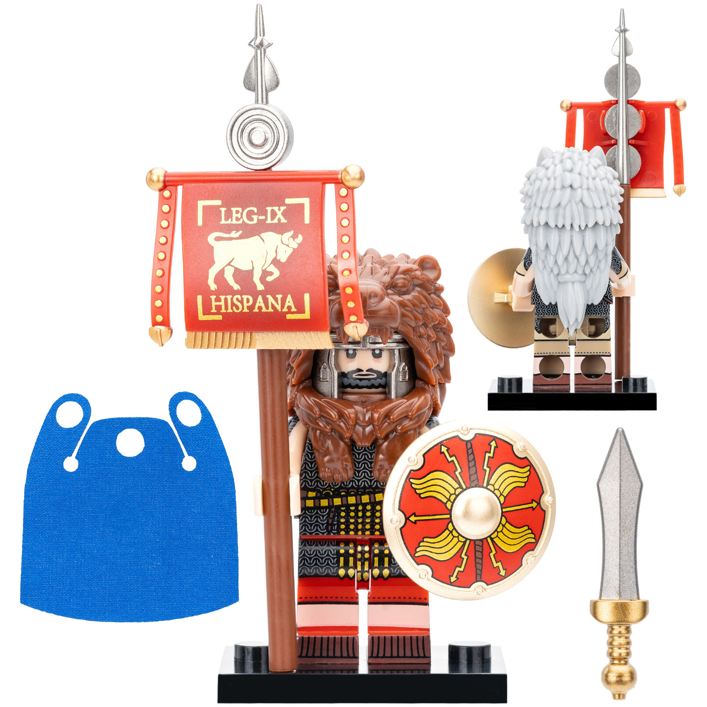 适用乐高中古罗马军团士兵战士旗手号手儿童拼装积木人仔玩具N826,淘宝优惠券,粉丝福利购,淘宝优惠卷