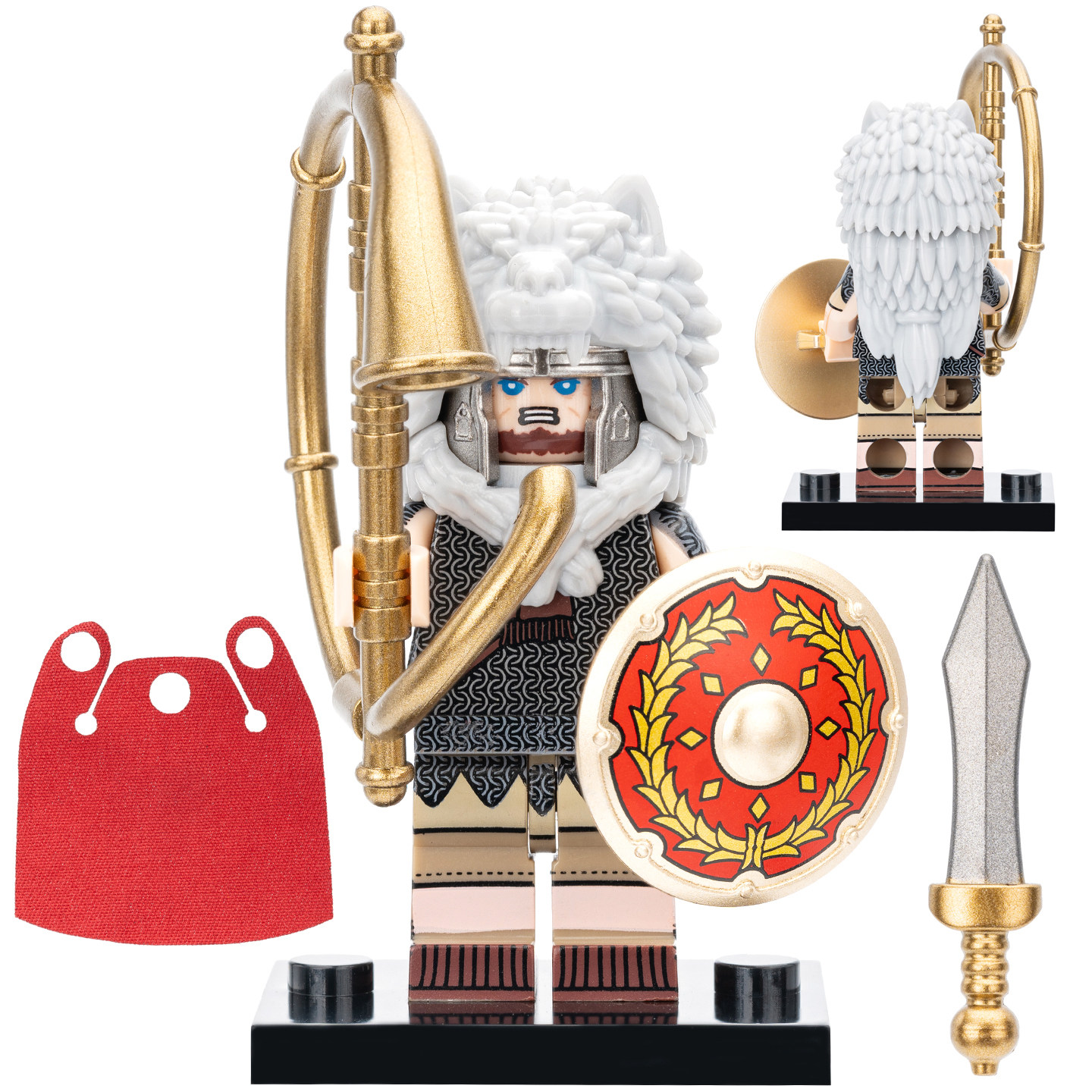 适用乐高中古罗马军团士兵战士旗手号手儿童拼装积木人仔玩具N826,淘宝优惠券,粉丝福利购,淘宝优惠卷