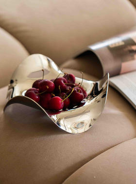 摆件样板房托盘不锈钢欧式