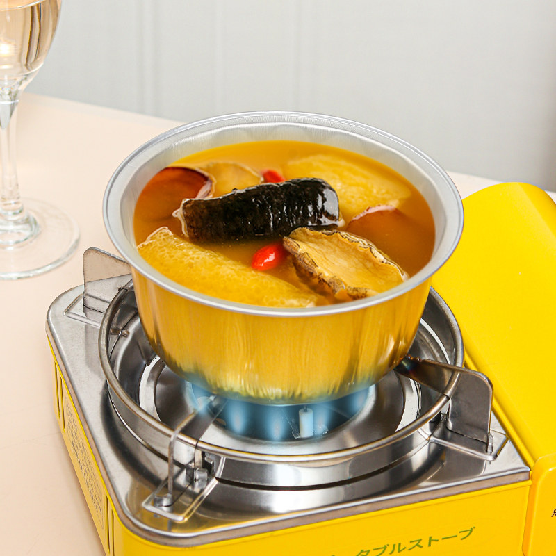 密封铝箔碗一次性锡纸盒带盖外卖打包盒圆形烤箱微波炉加热商用,淘宝优惠券,粉丝福利购,淘宝优惠卷