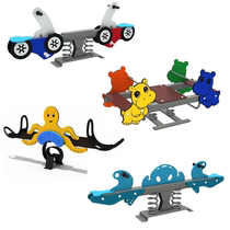 Kindergarten District Park Children Outdoor Spring Teething Rocking Horse Outdoor Double Multiplayer Seesaw Shake P