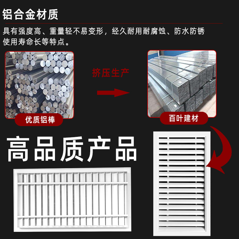 百叶铝合金窗橱柜门百叶卫生间百叶通风口装饰透气口铝合金百叶窗,淘宝优惠券,粉丝福利购,淘宝优惠卷