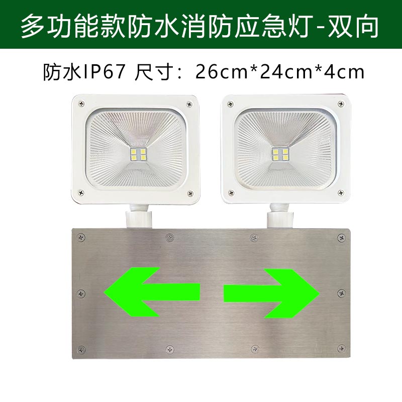 防水消防应急灯充电LED室外户外灌胶IP65新国标36V安全疏散照明灯 - 图3