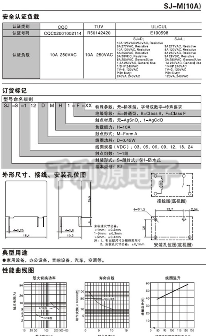 SJ-S-112DMH 三友继电器 12V 4脚 一组常开 可代 HF32F-G-012-HS - 图1