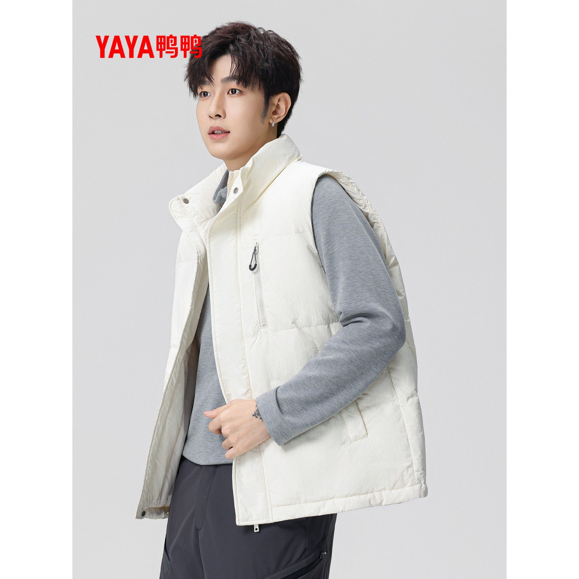 鸭鸭羽绒马甲短款男女2025秋冬新款时尚休闲百搭潮流保暖鸭绒坎肩,淘宝优惠券,粉丝福利购,淘宝优惠卷