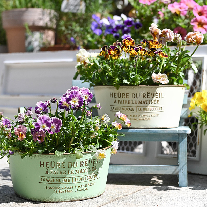 外贸出口ins铁艺复古字母铁皮壁挂花盆户外花园阳台庭院装饰摆件,淘宝优惠券,粉丝福利购,淘宝优惠卷