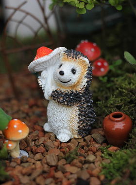 萌哒哒盆边苔藓景观花园装饰摆件