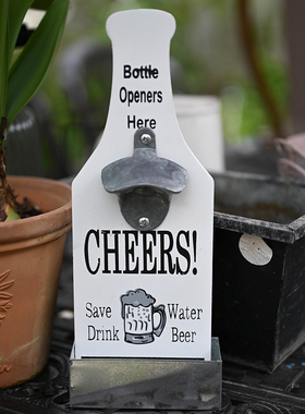 木质铁艺装饰复古开瓶器庭院阳台