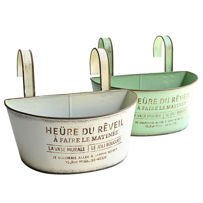 外贸出口ins铁艺复古字母铁皮壁挂花盆户外花园阳台庭院装饰摆件,淘宝优惠券,粉丝福利购,淘宝优惠卷