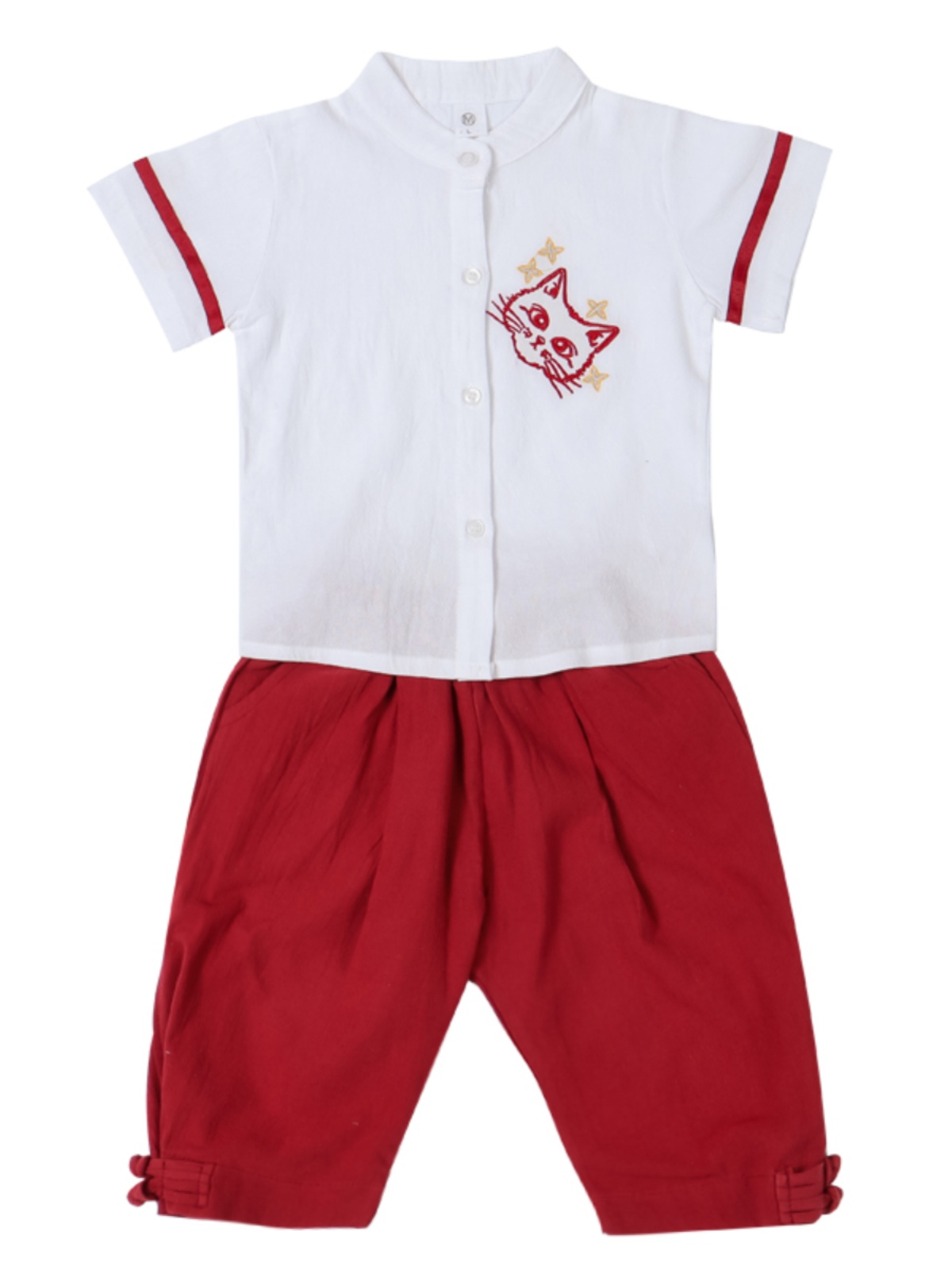 儿童猫咪汉服套装幼儿园园服夏季小学生毕业班服六一儿童节演出服-图2