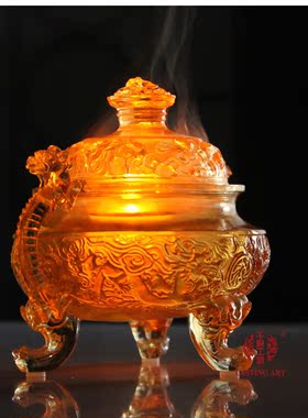 六合春琉璃香炉风水供奉佛具用品
