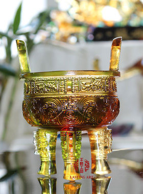 六合春琉璃蒸蒸日上开业工艺品