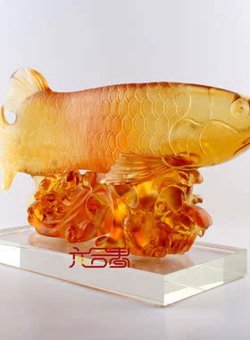 六合春琉璃摆件旺财送长辈客户