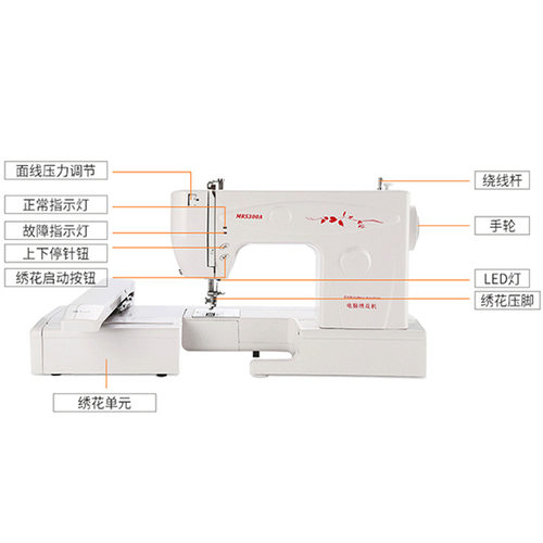 美尔绣MRS-300A家用电脑小型全自动绣花机支持绣花机 - 图1