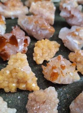 天然原石方解石晶体观赏奇石鱼缸装饰微景观造景闪亮科普标本教学