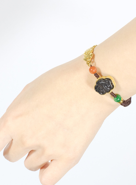 遇见幸运复古老金工艺手绳女