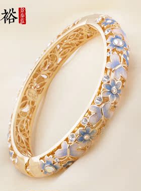 景泰蓝手镯珍裕合金礼物中国风女