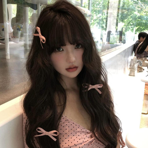 芭蕾少女蝴蝶结发夹侧边发饰粉色双马尾鸭嘴夹子刘海夹发卡头饰 - 图3