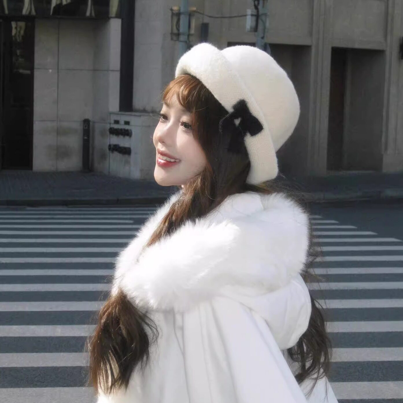 富家留洋千金蝴蝶结礼帽女款小香风秋冬气质显脸小渔夫帽盆帽子