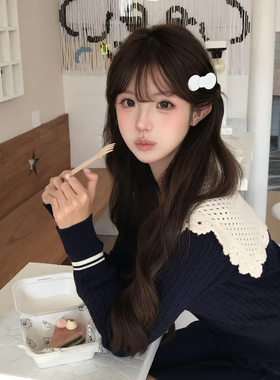wer赵露思同款可爱花朵发夹少女蝴蝶结醋酸刘海夹发饰百搭边夹