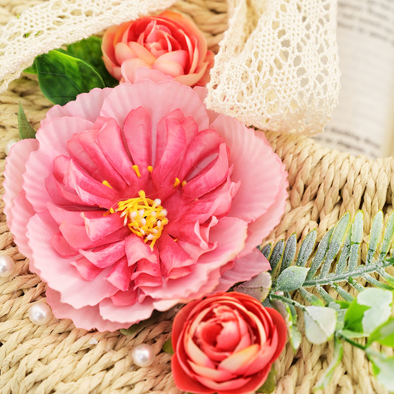 感恩节礼物花艺草编包手工diy材料草编编织包diy花朵手提包送老师,淘宝优惠券,粉丝福利购,淘宝优惠卷