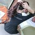 Châu Âu và Hoa Kỳ phụ nữ gợi cảm mùa xuân và mùa thu phương thức áo choàng dễ thương người phụ nữ dễ thương chữ thêu đồ ngủ Yuba cotton nhà dịch vụ - Night Robe bộ pijama Night Robe