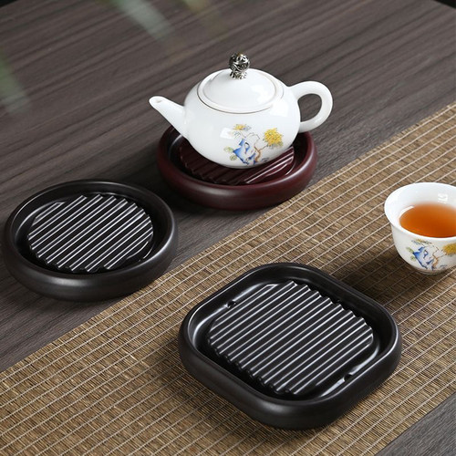 新中式壶承茶杯垫紫砂壶茶托养生壶隔热垫茶壶底座干泡台茶具配件 - 图0