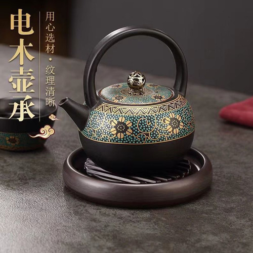 新中式壶承茶杯垫紫砂壶茶托养生壶隔热垫茶壶底座干泡台茶具配件 - 图2