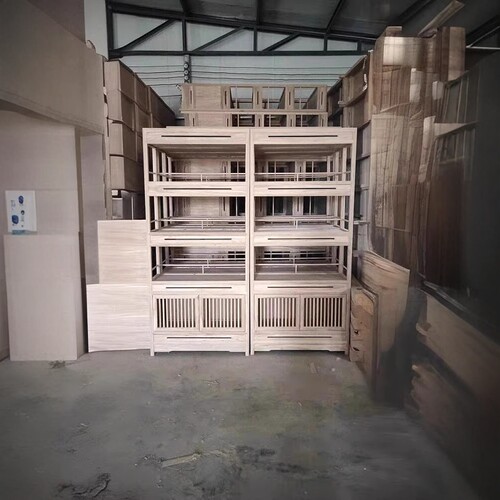 实木博古架装饰品摆件小型多宝阁新中式家用客厅茶叶具隔断置物架 - 图3