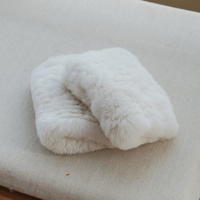 [御皮坊]真獭兔毛弹力露指皮草手套秋冬保暖真毛毛可爱半指手套女,淘宝优惠券,粉丝福利购,淘宝优惠卷