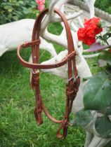 美国进口西部马具厚牛皮工作皮扣快摘扣水勒骑马穿越牛仔马术