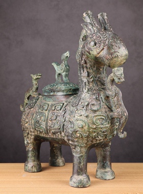 西周青铜邓仲牺尊青铜器博物馆古玩收藏铜祥德工艺家居高档礼品