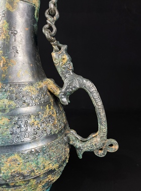 西周青铜器摆件鹰头酒壶酒博物馆收藏装饰铜艺术品山西博物馆珍藏