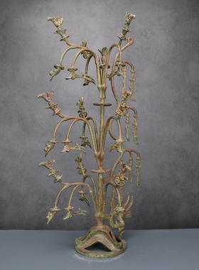 青铜器仿古摆件三星堆神树纪念品收藏工艺品礼品文玩古玩装饰桌面