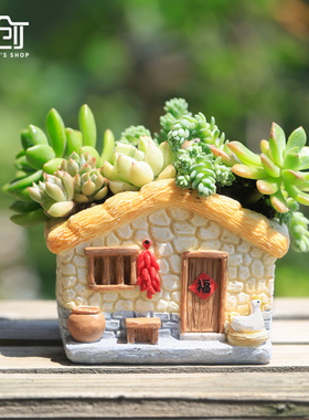 多肉植物个性装饰品小花盆