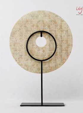 摆件工艺品玉璧玄关美丽华伦禅意