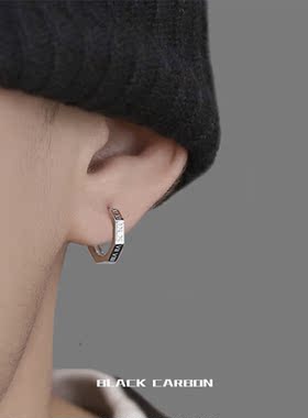 罗马数字耳环韩版纯银男