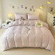 Summer ice silk four-piece cool and silky bed sheet and quilt cover