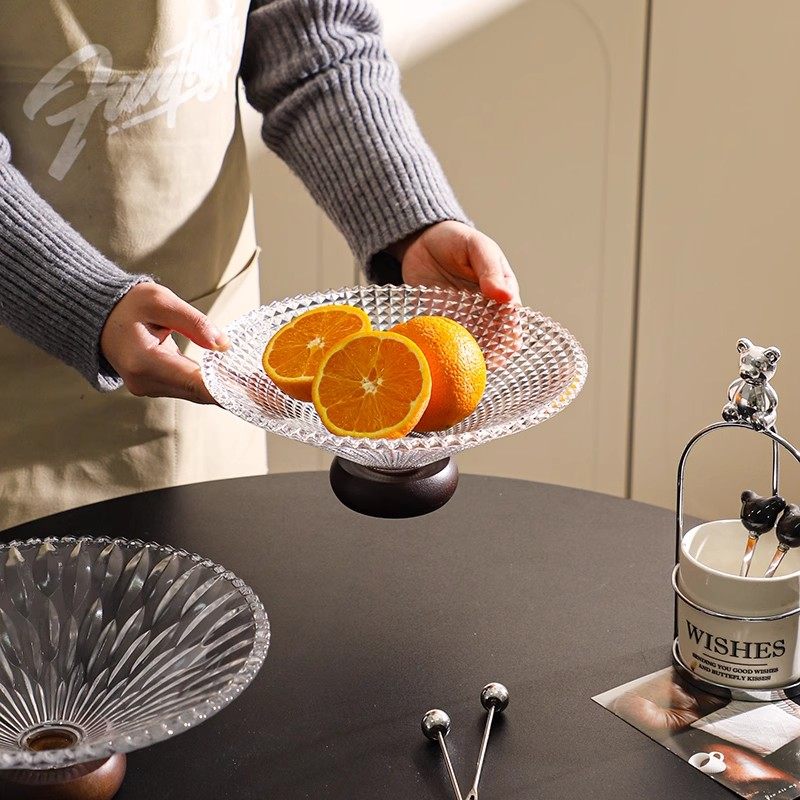 水果盘家用客厅茶几轻奢高级感玻璃果盘干果盘前台糖果零食摆放盘,淘宝优惠券,粉丝福利购,淘宝优惠卷