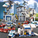 Suitable for LEGO building blocks to assemble the city series police