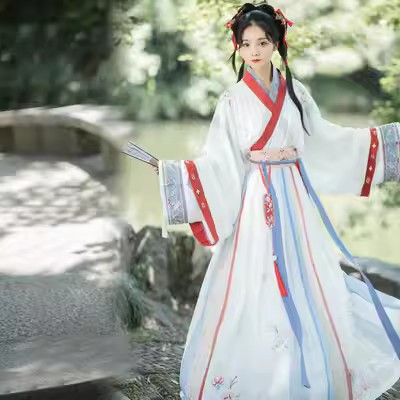 出租【晋制】魏晋风汉服女整套六一节活动演出服齐腰古装租借 - 图2