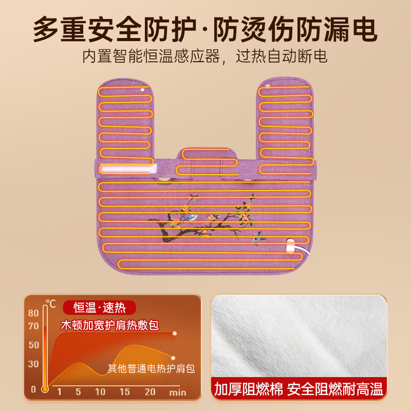 木顿护肩盐袋海盐粗盐包电加热颈椎肩颈热敷家用艾灸理疗袋子礼物