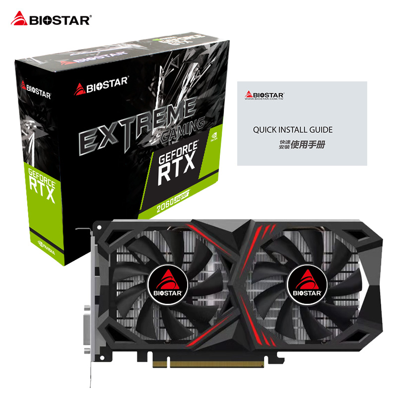 映泰RTX2060Super 8G显卡全新D6独立游戏电竞电脑显卡吃鸡BIOSTAR-图3