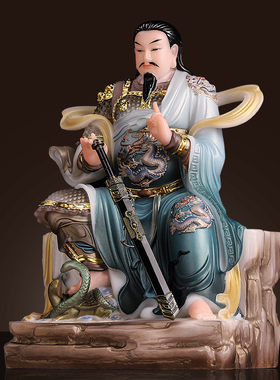 汉白玉玄天上帝佛像玄武大帝供奉