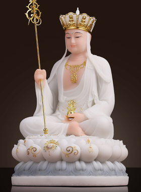 全堂佛汉白玉娑婆四圣摆件佛像