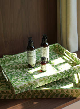 高颜值彩色贝壳收纳托盘装饰摆件