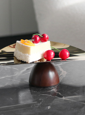 现代高脚实木金属点心蛋糕装饰品