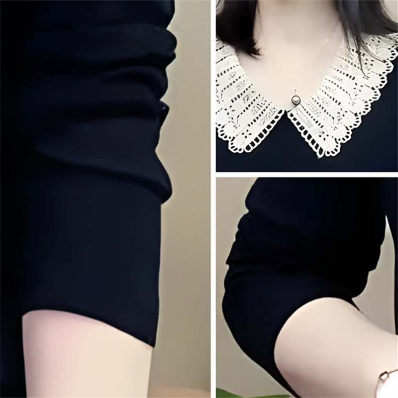 春秋大码洋气长袖T恤女新款百搭遮肚子显瘦花边娃娃领高档打底衫,淘宝优惠券,粉丝福利购,淘宝优惠卷