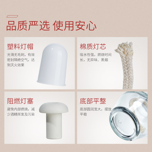 玻璃迷你酒精灯灯芯实验室用家用油精灯防爆棉灯帽加热操作三脚架 - 图1