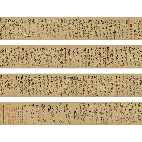 传世书法高清复制唐代怀素狂草巅峰作品自叙帖长卷微喷字画装饰画 - 图3